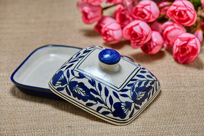 Cobalt Cleavers – Handmade Ceramic Butter Dish with Lid