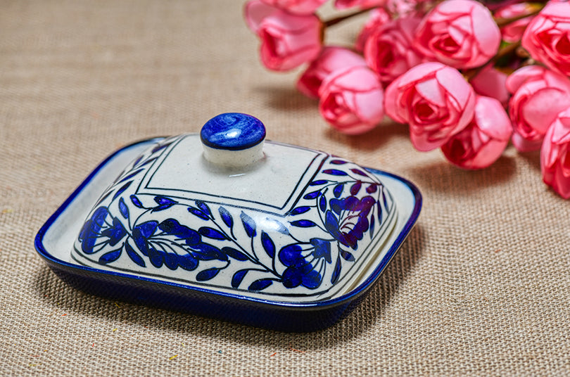 Cobalt Cleavers – Handmade Ceramic Butter Dish with Lid