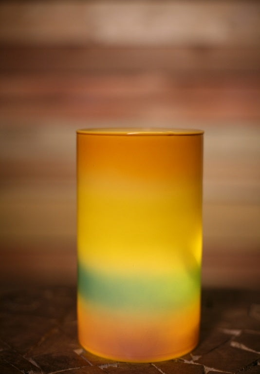 Raya Rainbow Glass Candle Pillar Holder - 1Pc