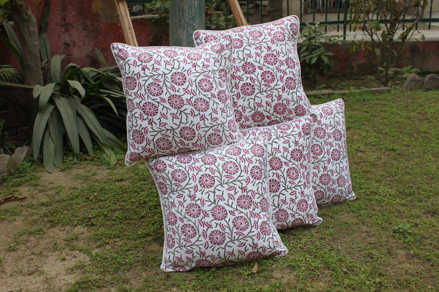 Ikebana - Printed Cushion Cover  (Set of 5)