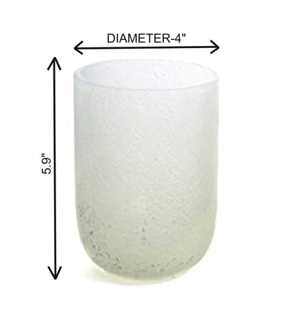 Seeded Glass Candle Pillar Holder – 1Pc