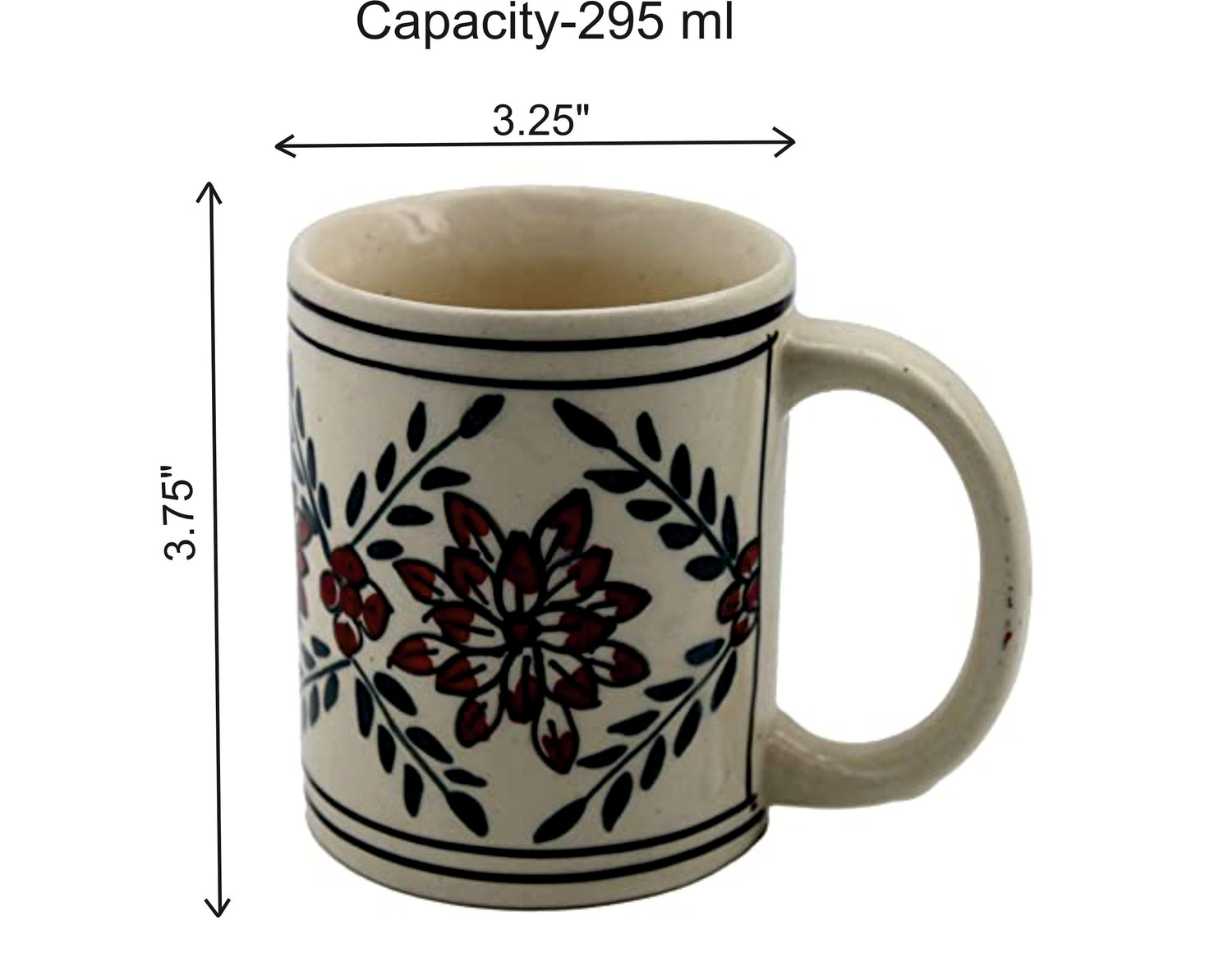 Rajwada – Hand Painted Ceramic Coffee Mug – 1 Pc