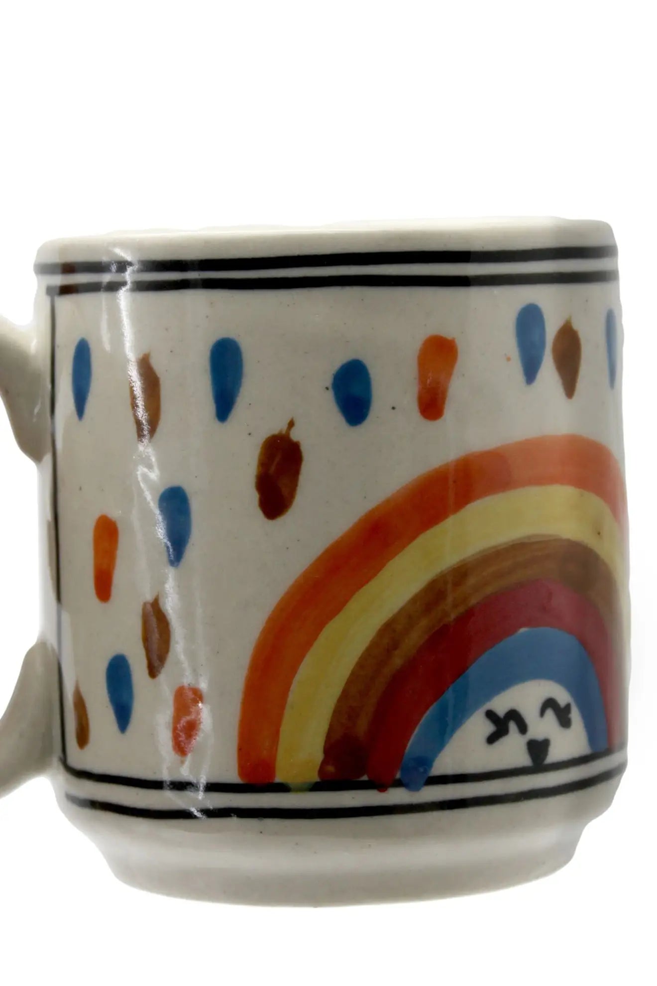 Rainbow - Hand Painted Ceramic Mug For Kids – 1 Pc
