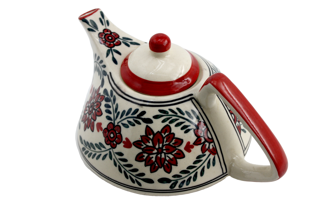 Rajwada Hand Painted Ceramic Tea Pot - Capacity 6 Cups