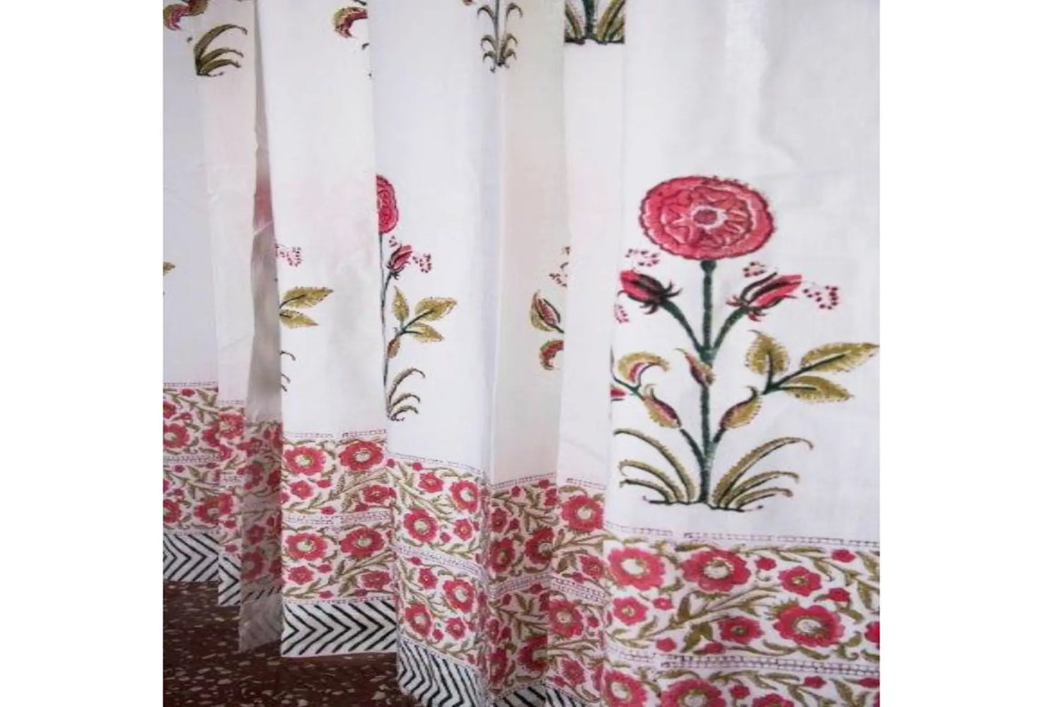 Zahira - Hand Block Printed Curtain