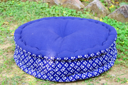Cobalt Round Meditation Pillow