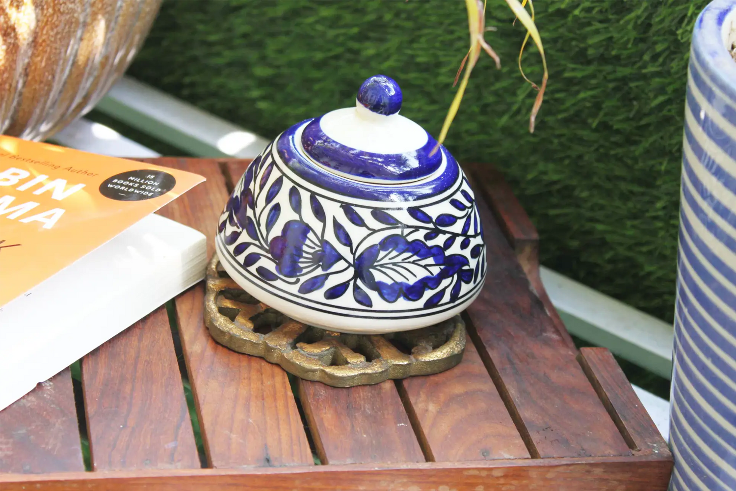 Cobalt Cleaver - Handmade Ceramic Pickle Pot Set