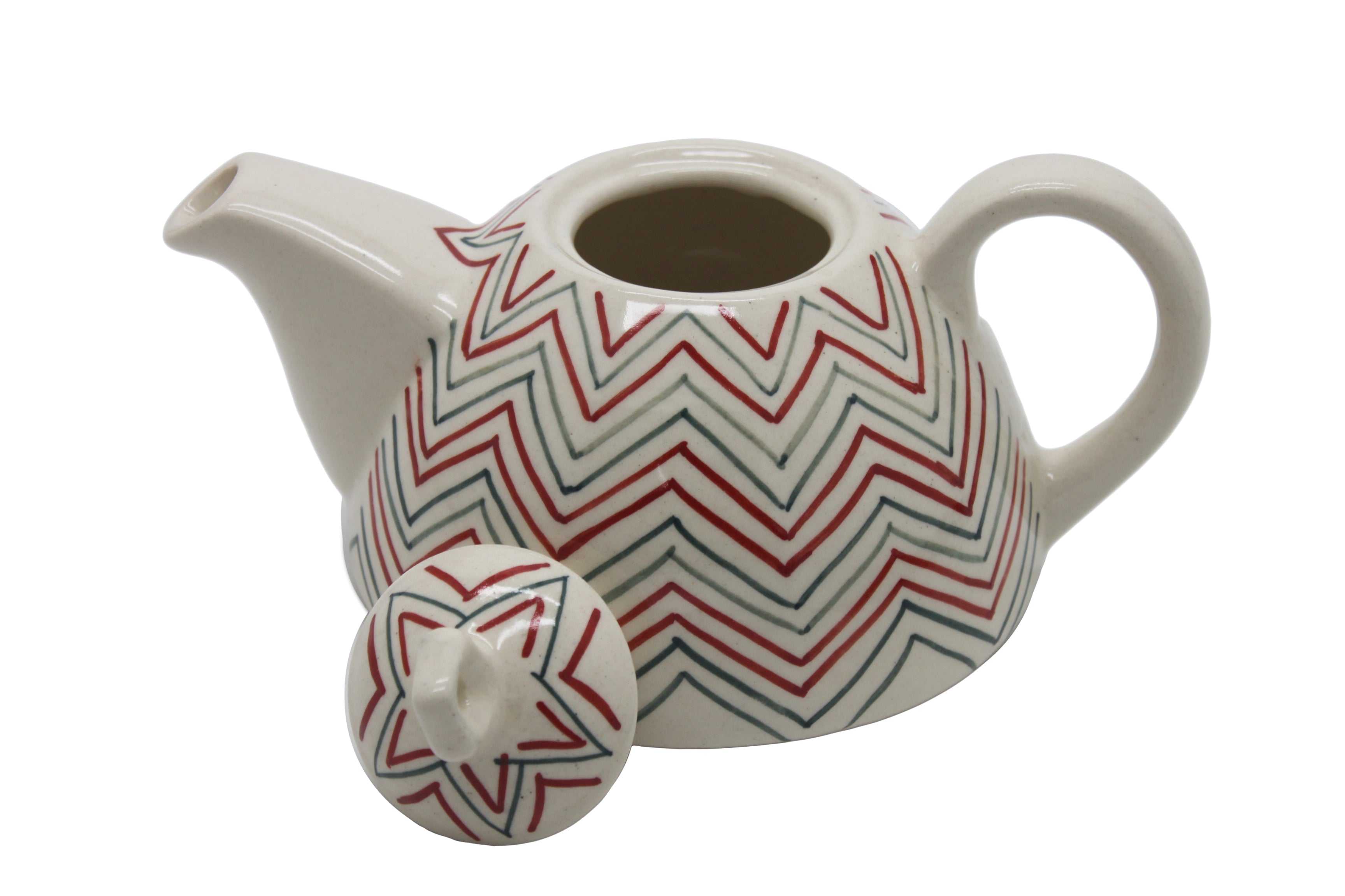 Ribbon Hand Painted Ceramic Tea Pot – Capacity 4 Cups