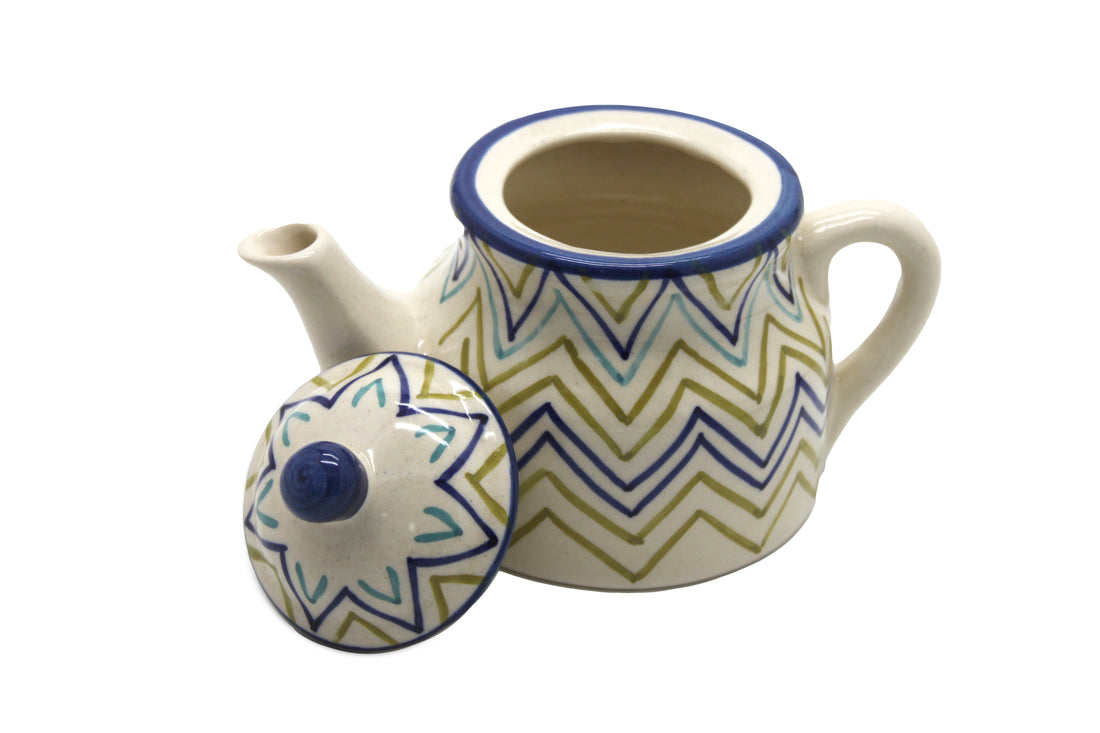 Ribbon Hand Painted Ceramic Tea Pot – Capacity 2 Cups