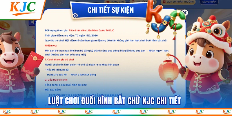 Luật chơi Đuổi Hình Bắt Chữ KJC chi tiết